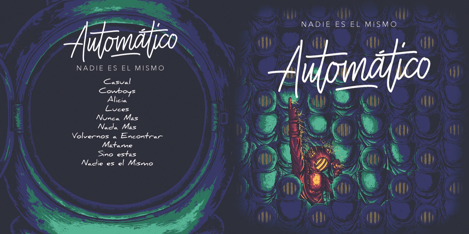 Automàtico - Nadie Es El Mismo album cover front and back.